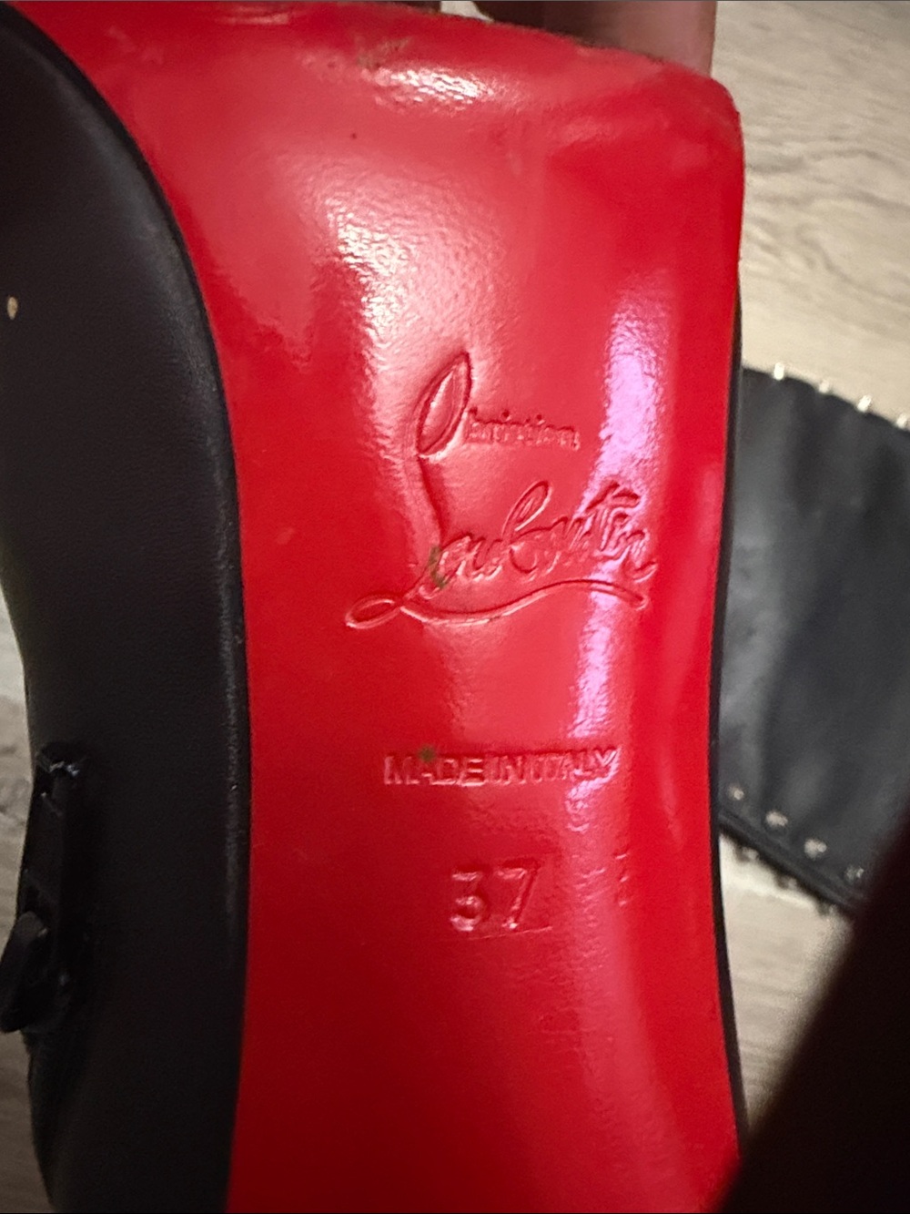 Christian Louboutin Black Studded Over-the-Knee Stiletto Boots Size 7 - Picture 5 of 16